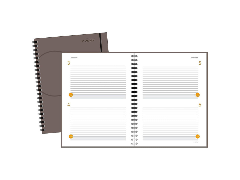 AT-A-GLANCE Plan. Write. Remember. 8.38" x 11" Daily Planner, Gray