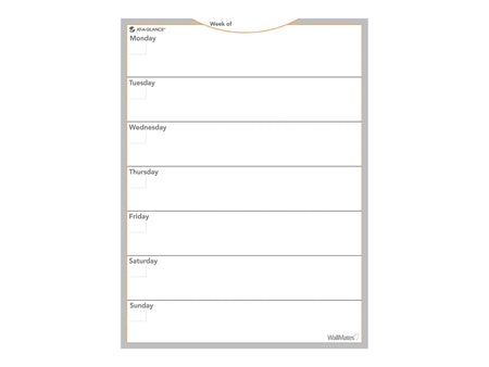 AT-A-GLANCE WallMates Standard Dry-Erase Planning Board, 24"H x 18"W