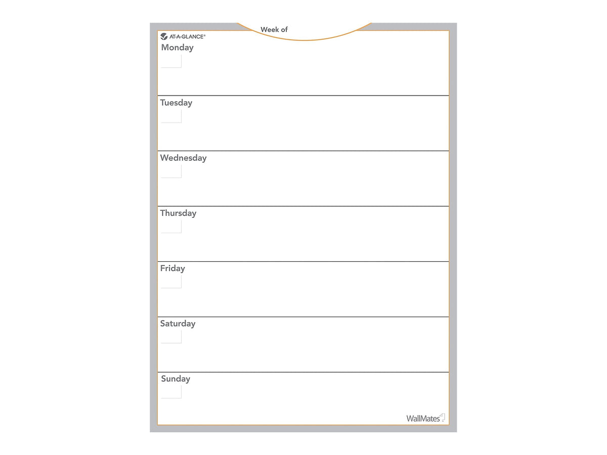 AT-A-GLANCE WallMates Standard Dry-Erase Planning Board, 24"H x 18"W