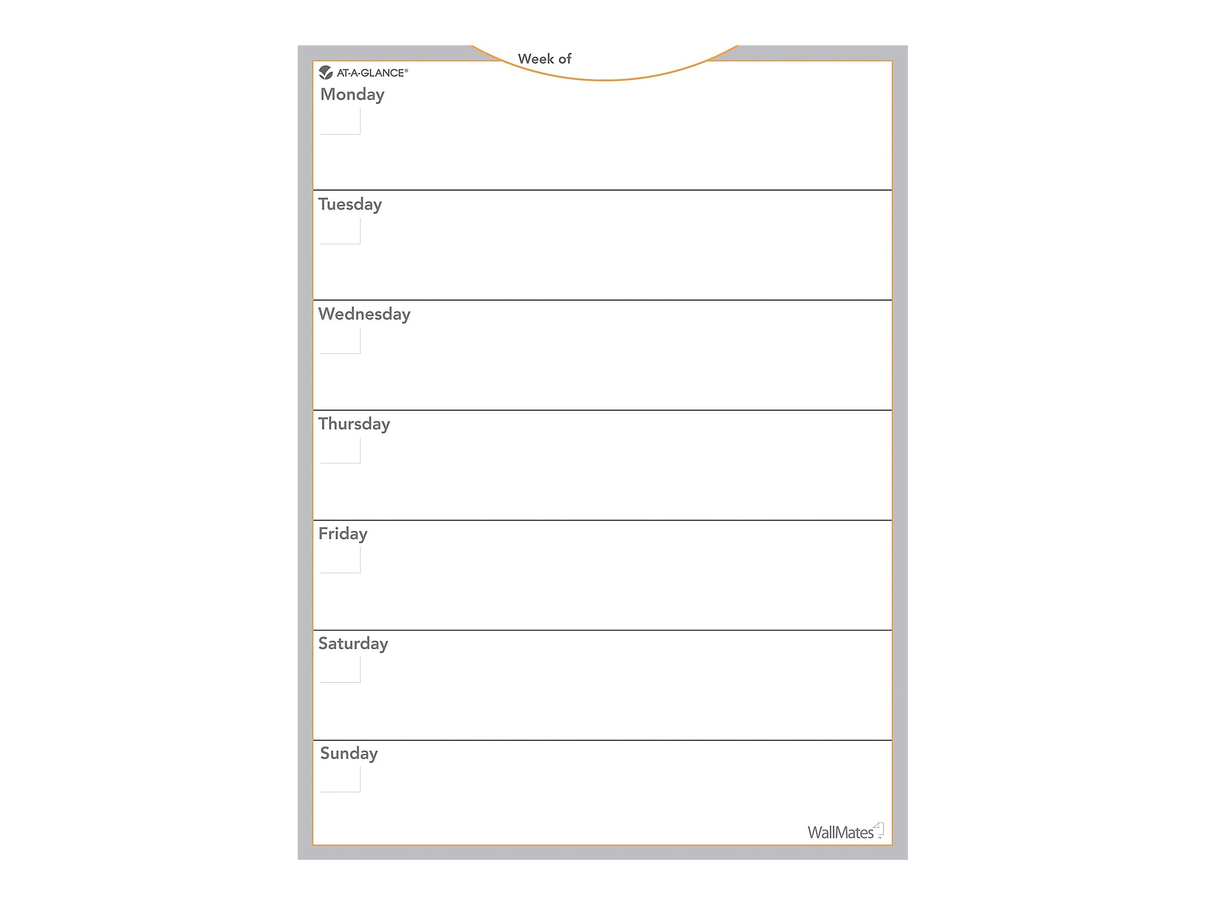 AT-A-GLANCE WallMates Standard Dry-Erase Planning Board, 24"H x 18"W