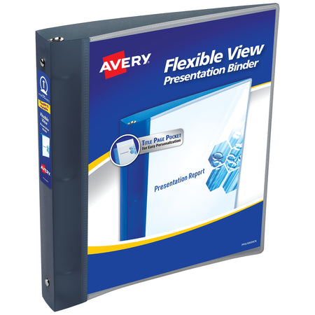 Avery 1" 3-Ring Flexible Poly Binders, Gray