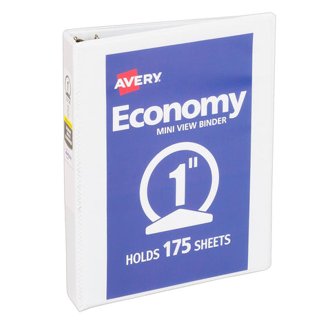 Avery 1" 3-Ring Mini Binders, White