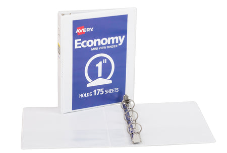 Avery 1" 3-Ring Mini Binders, White