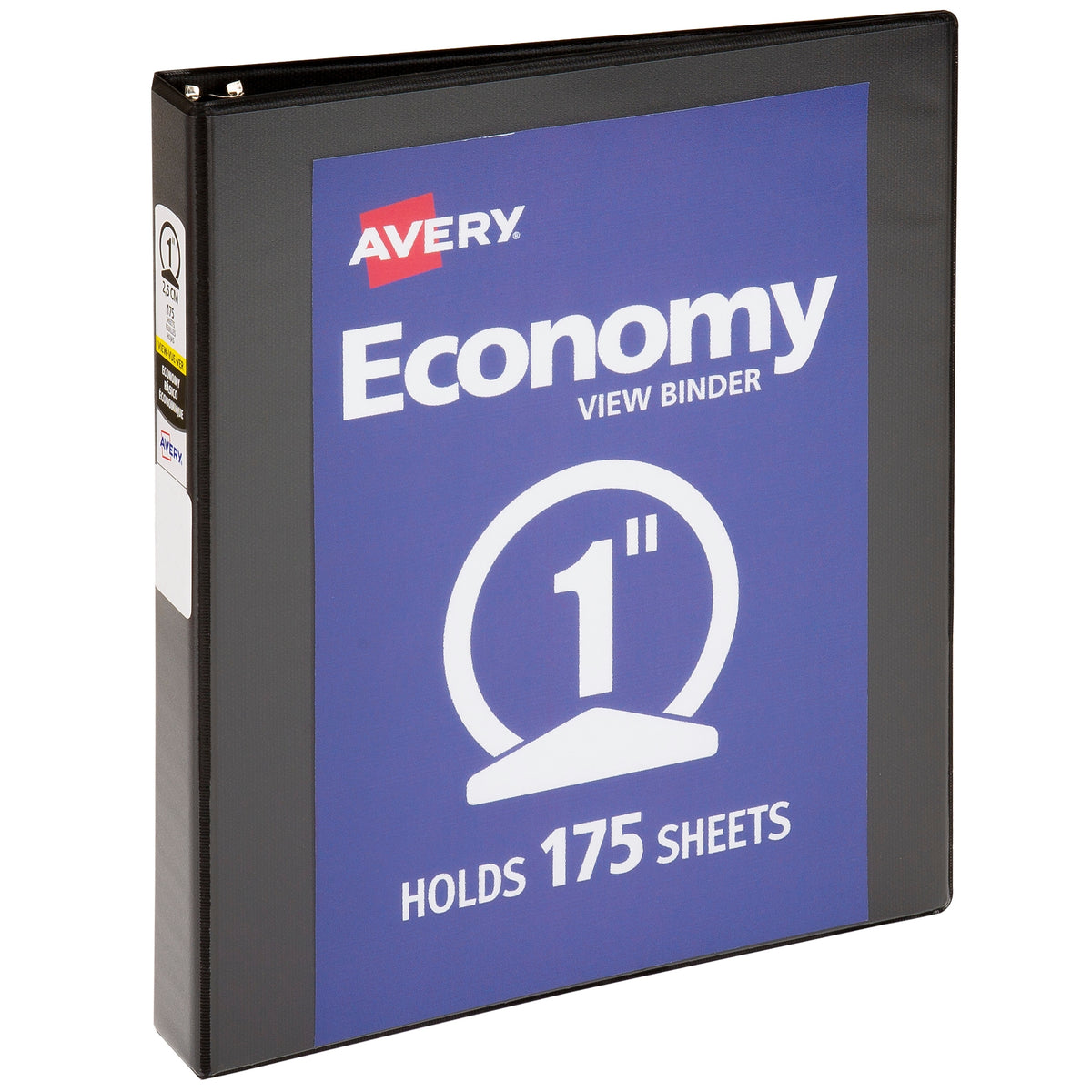 Avery 1" 3-Ring View Binders, Black