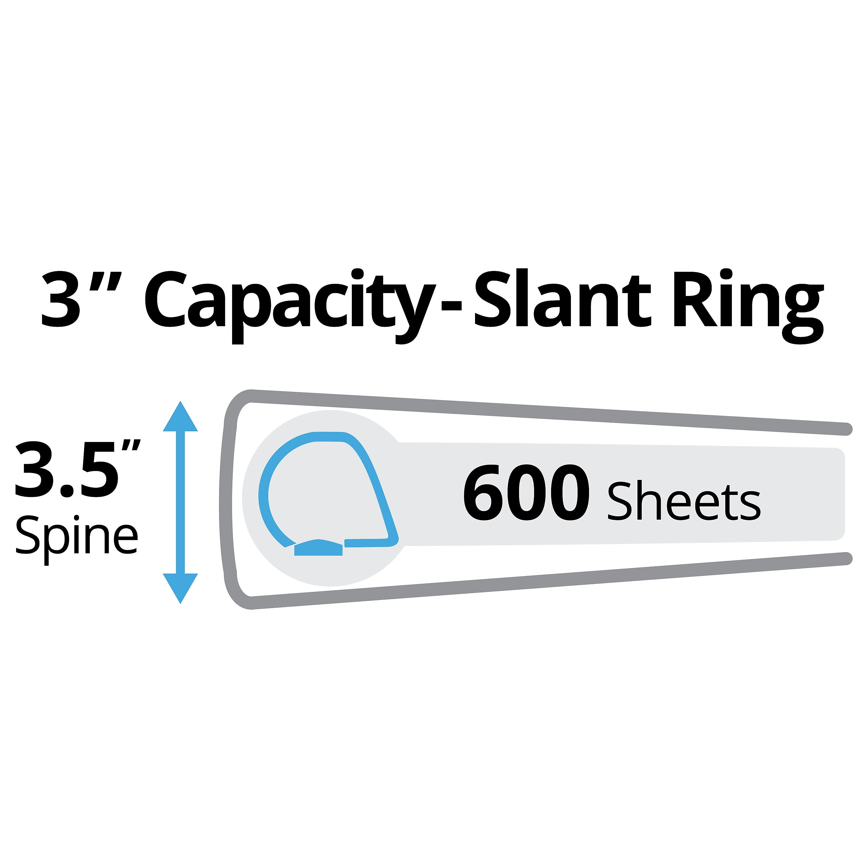 Avery 3" 3-Ring View Binders, Slant Ring, Black