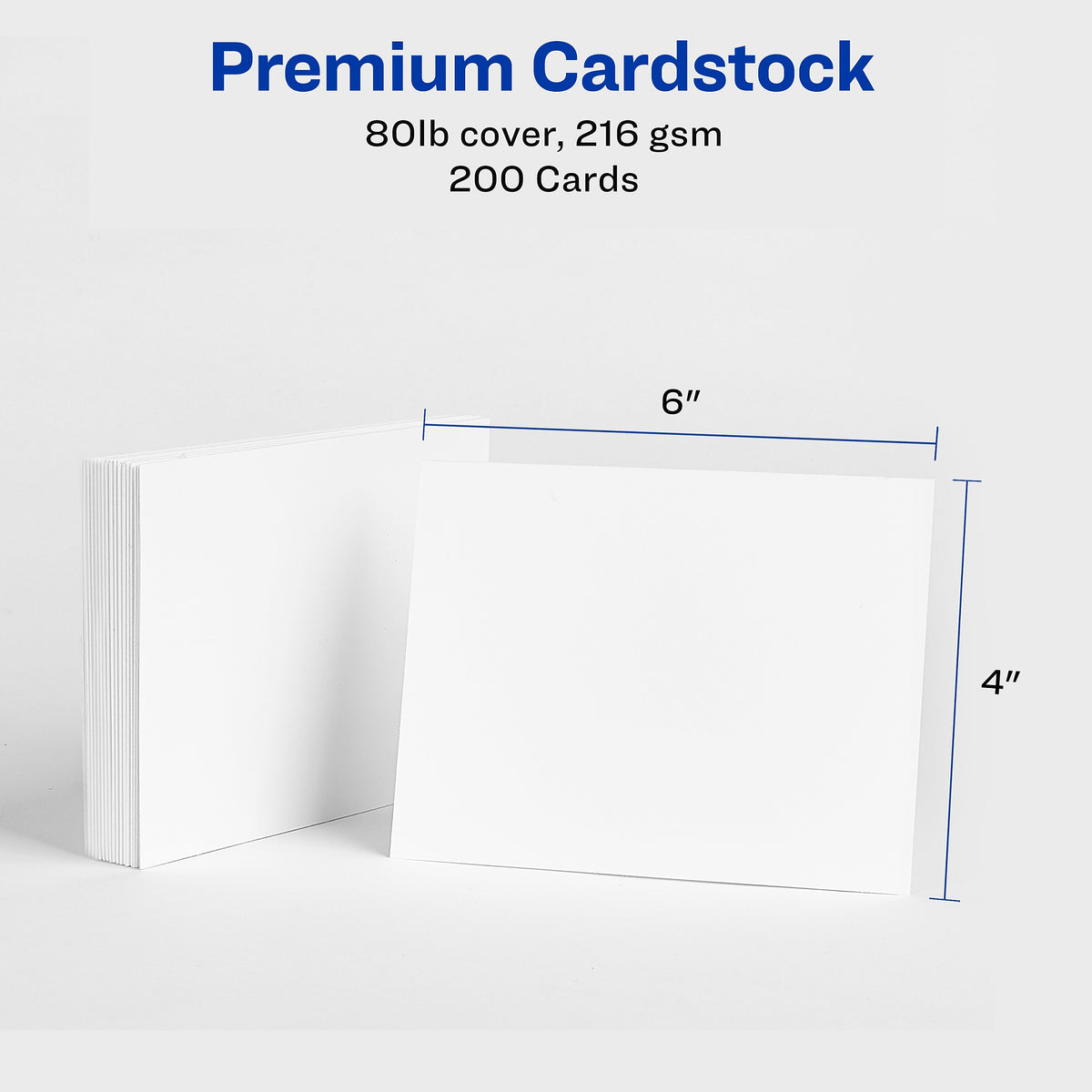 Avery® 4" x 6" Laser Postcards, Heavy Card Stock, White, 100/Box