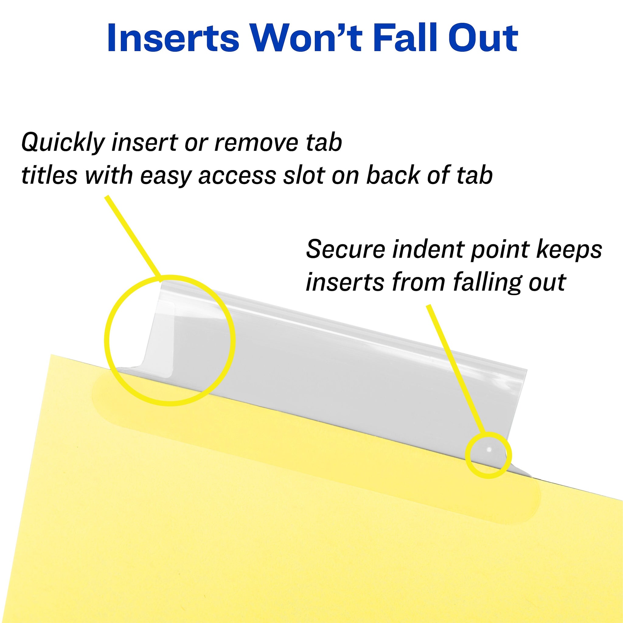 Avery Big Tab Insertable Paper Dividers, 5-Tab, Yellow