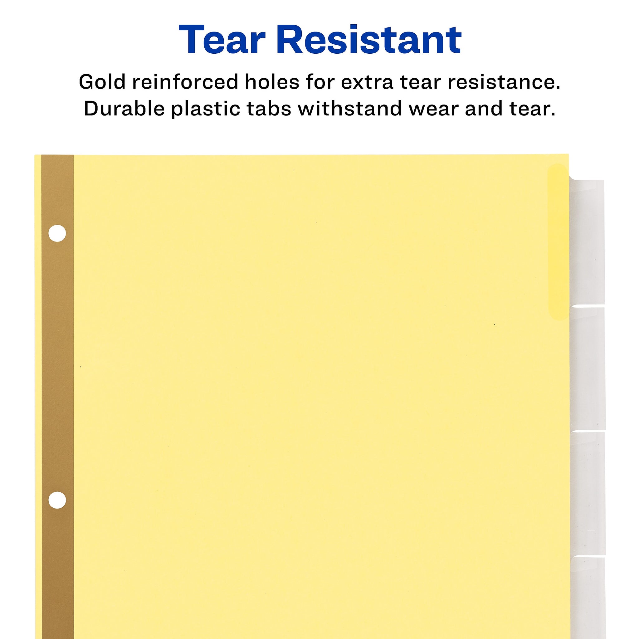 Avery Big Tab Insertable Paper Dividers, 5-Tab, Yellow