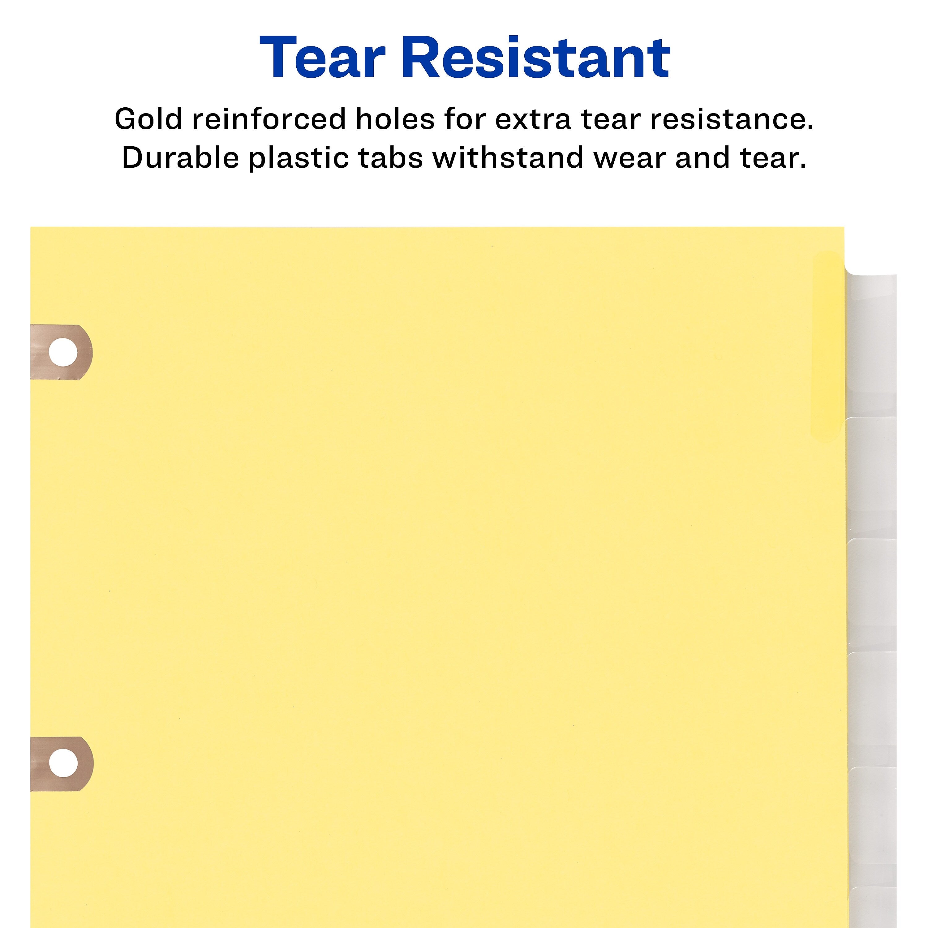 Avery Big Tab Insertable Paper Dividers, 5 Tabs, Clear, Copper Reinforced