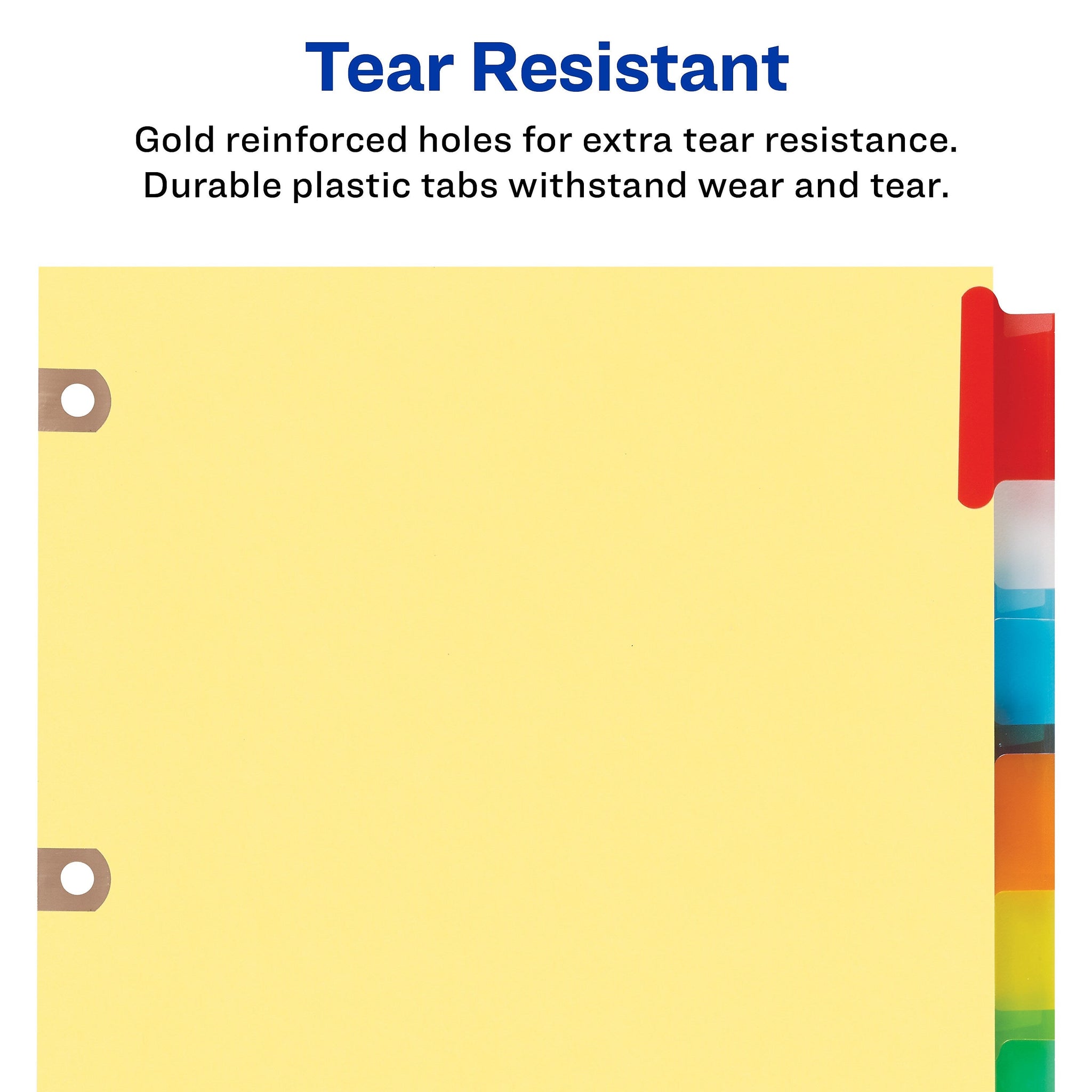 Avery Big Tab Insertable Paper Dividers, 5 Tabs, Multicolor, Copper Reinforced