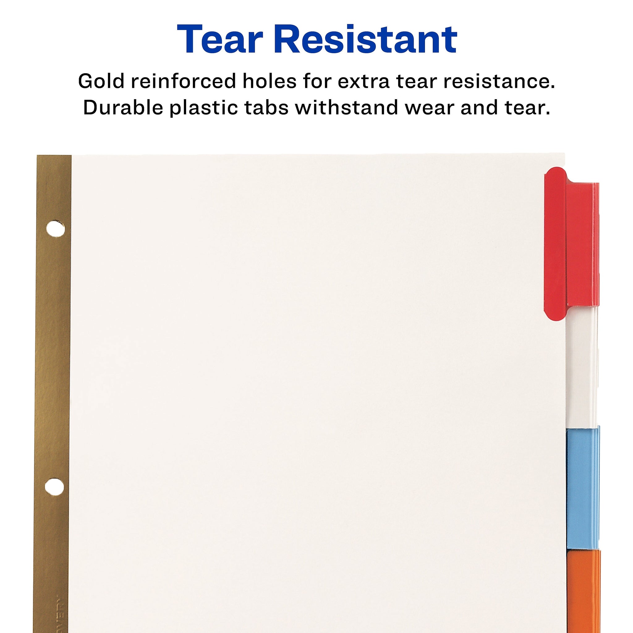 Avery Big Tab Insertable Paper Dividers, 8 Tabs, White with Multicolor Tabs