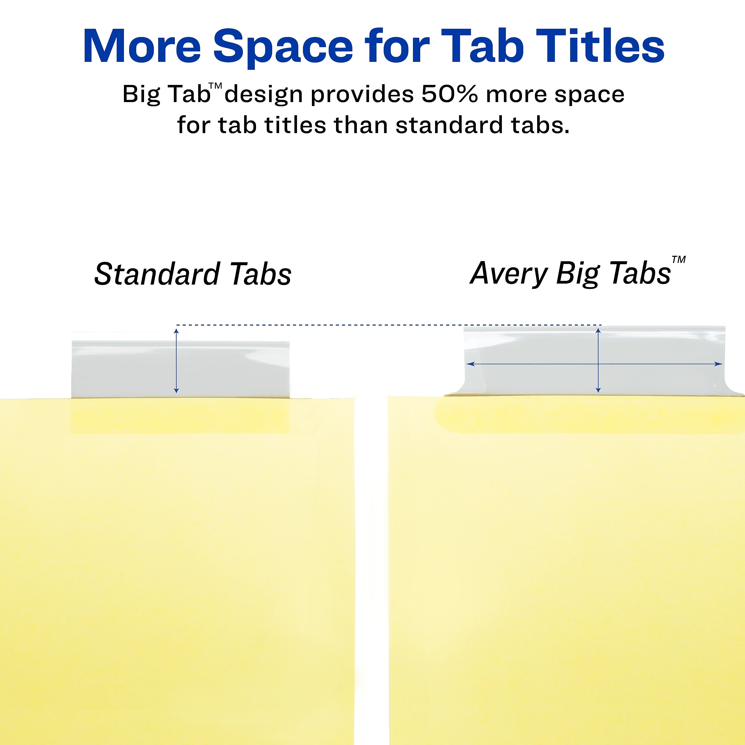 Avery Big Tab Insertable Paper Dividers, Clear 8 Tab, Buff