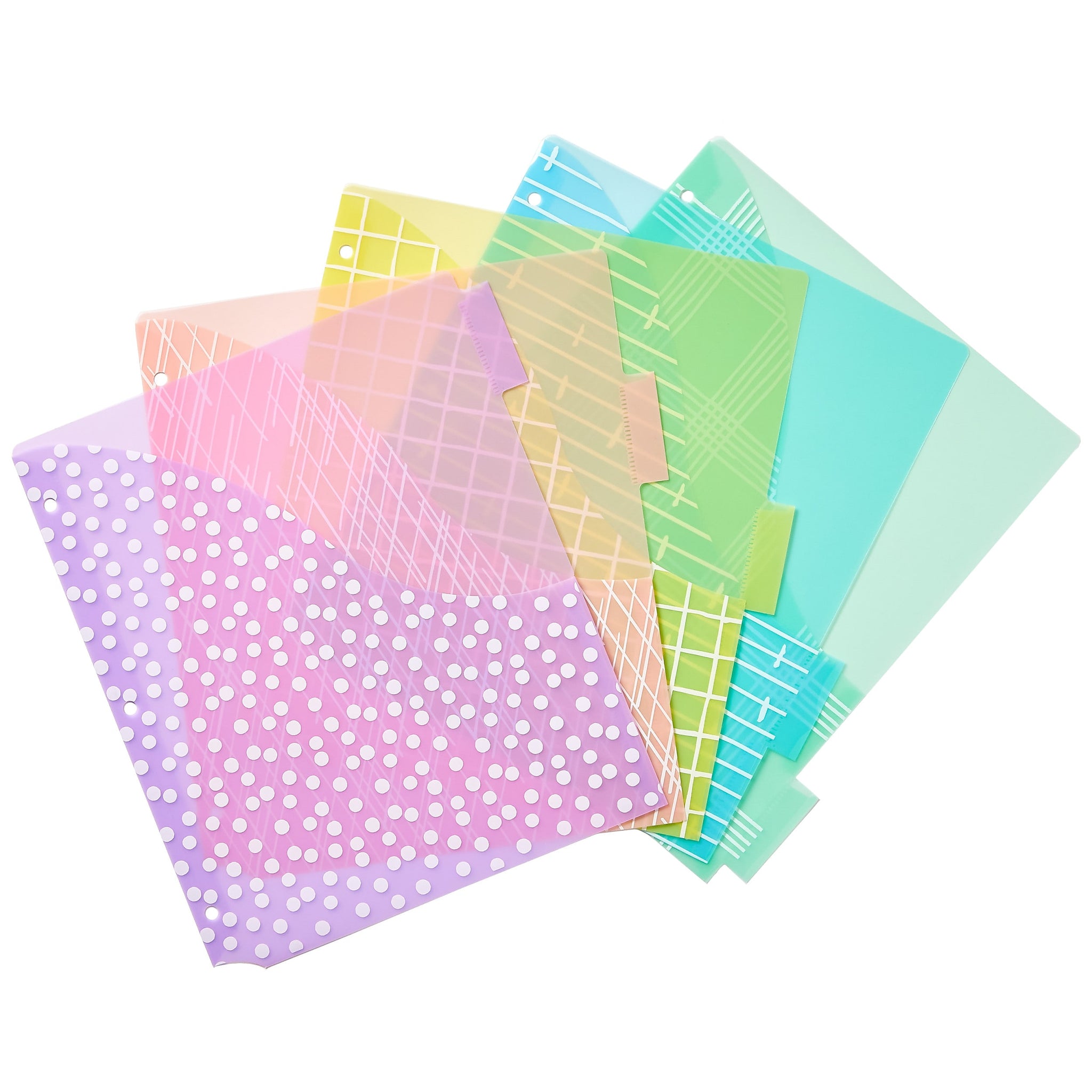 Avery Big Tab Insertable Plastic Dividers with Pocket, 5 Tabs, Multicolor Pastel