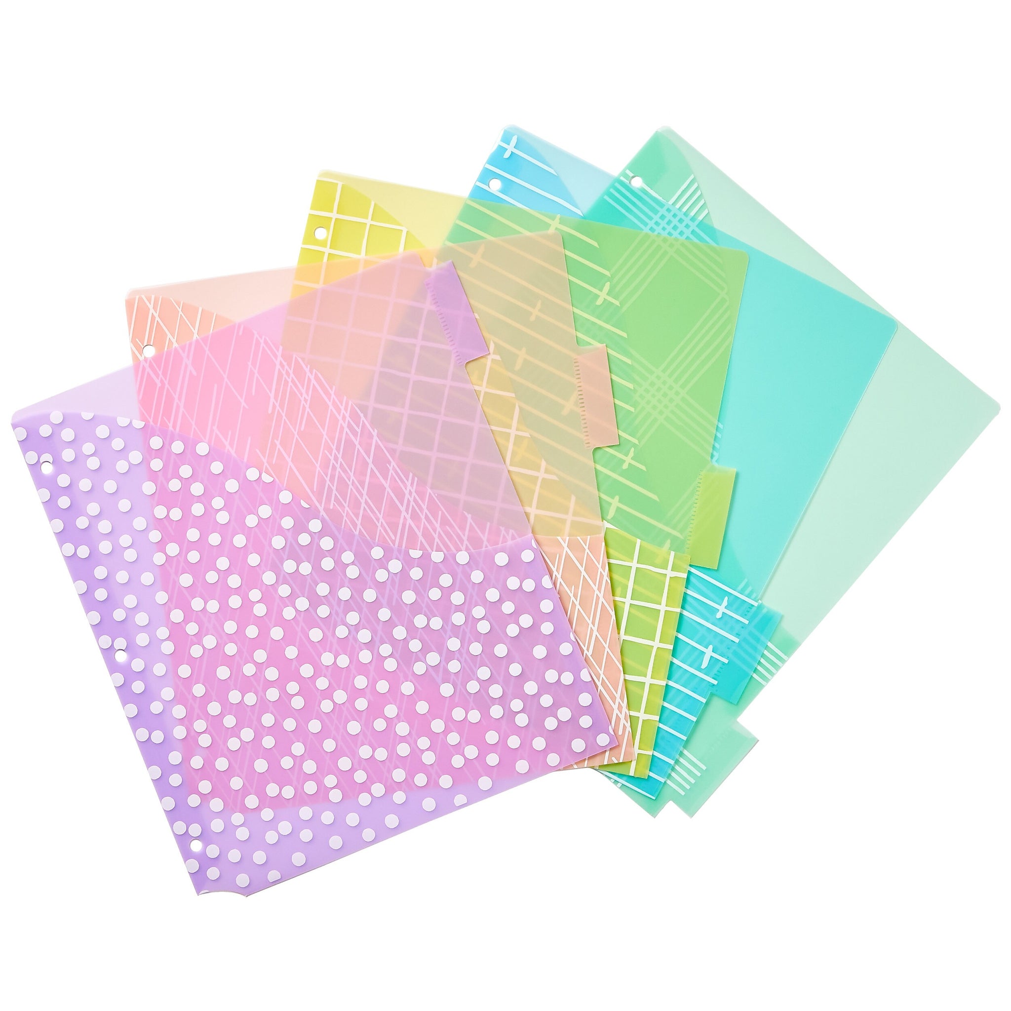 Avery Big Tab Insertable Plastic Dividers with Pocket, 5 Tabs, Multicolor Pastel