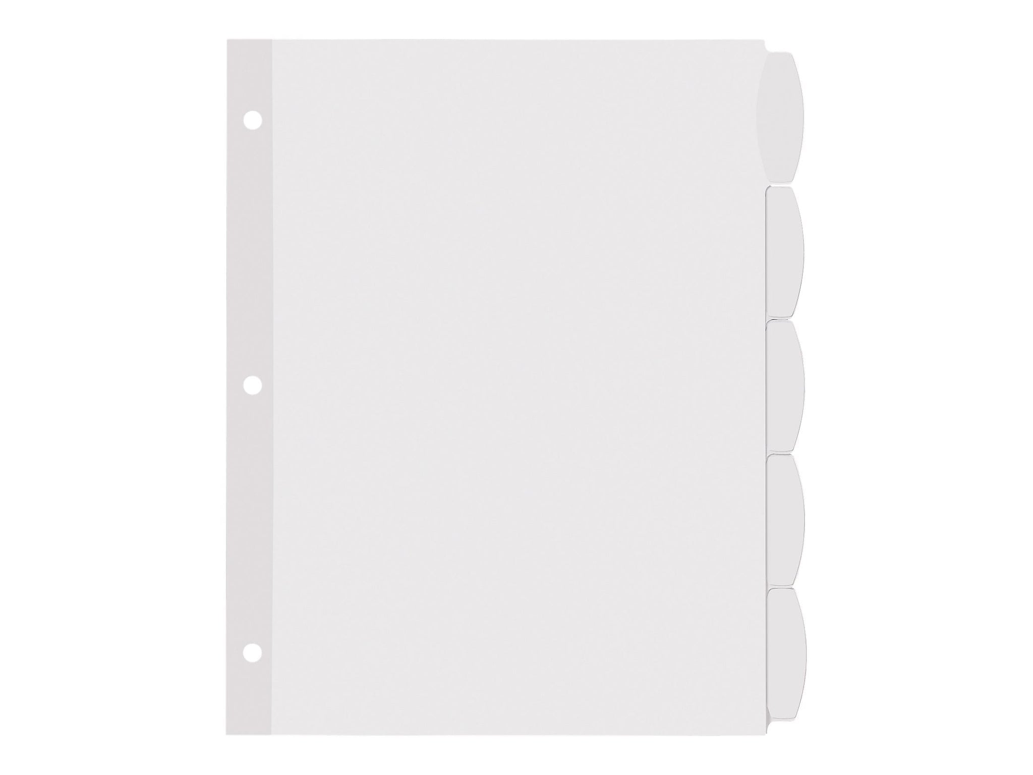 Avery Big Tab Printable Paper Dividers with White Labels, 5 Tabs, 20 Sets/Pack