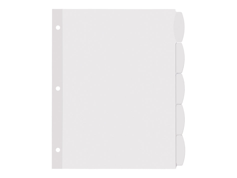 Avery Big Tab Printable Paper Dividers with White Labels, 5 Tabs, 20 Sets/Pack