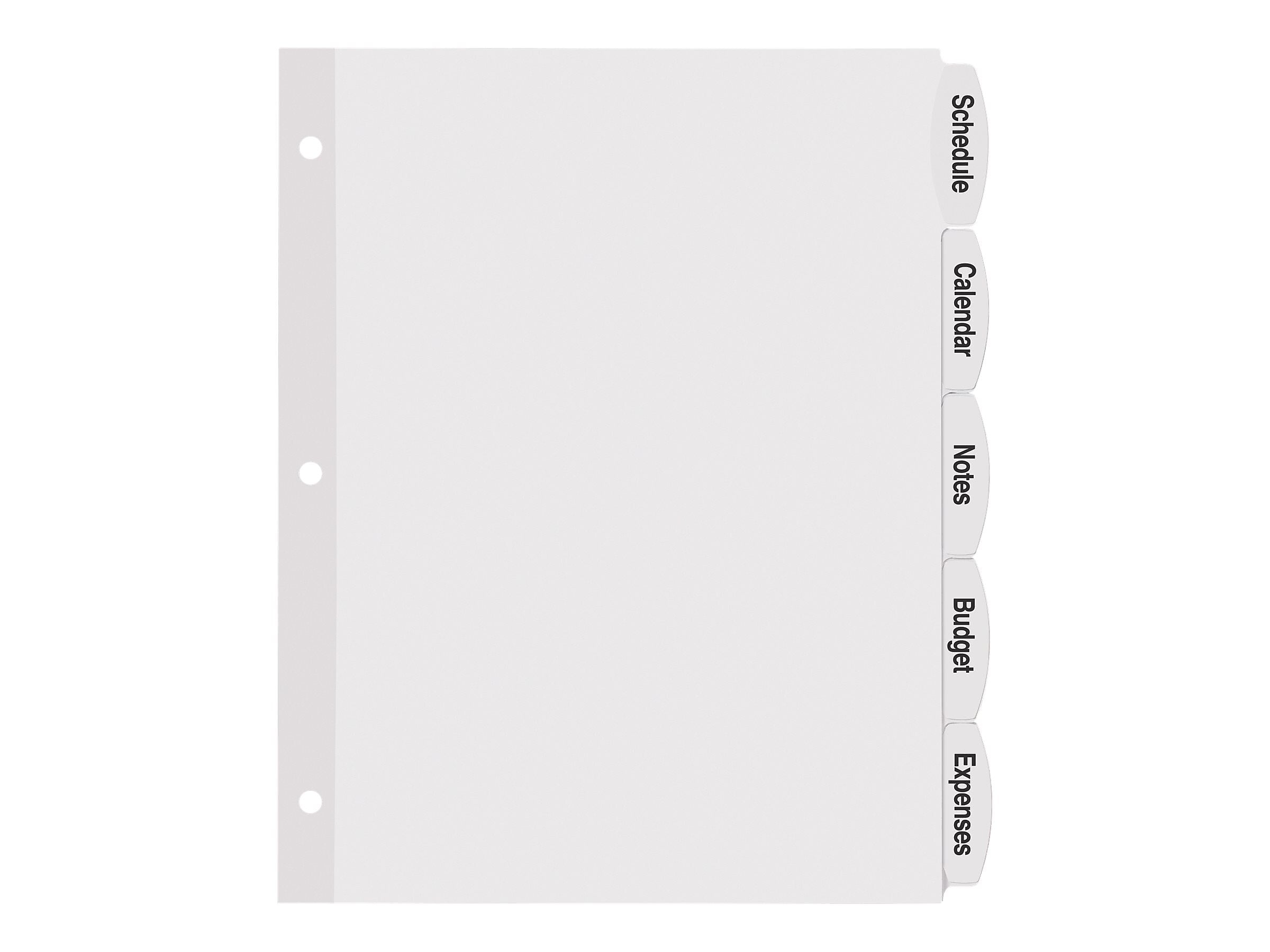 Avery Big Tab Printable Paper Dividers with White Labels, 5 Tabs, 20 Sets/Pack