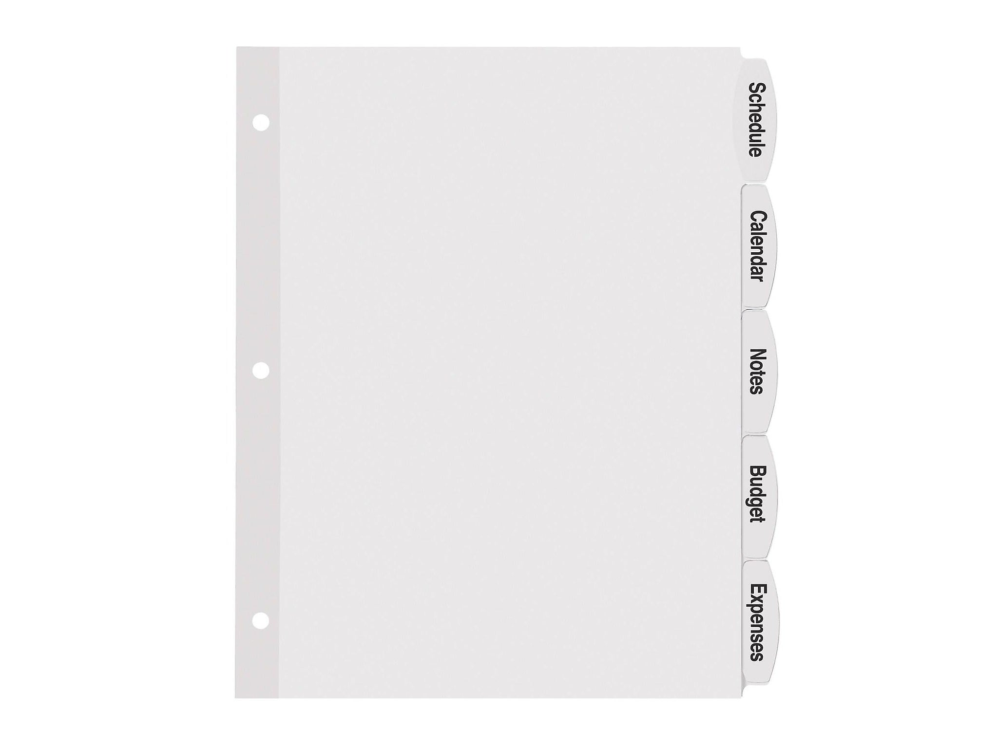 Avery Big Tab Printable Paper Dividers with White Labels, 5 Tabs, 4 Sets/Pack