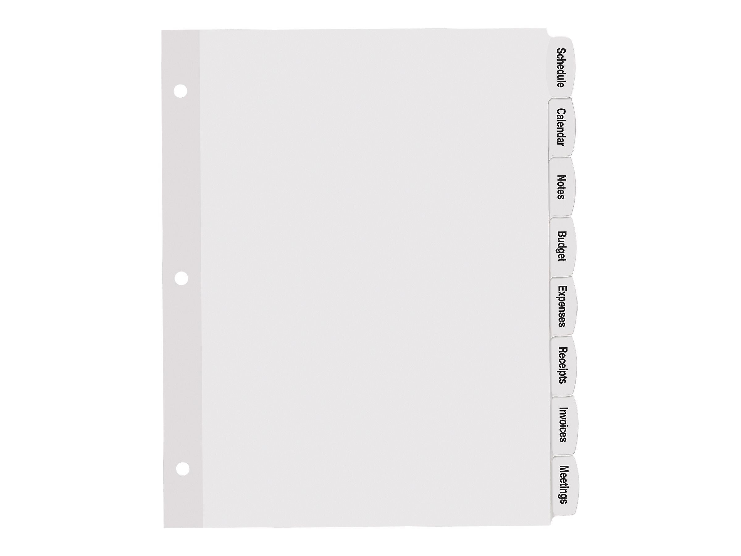 Avery Big Tab Printable Paper Dividers with White Labels, 8 Tabs, 4 Sets/Pack