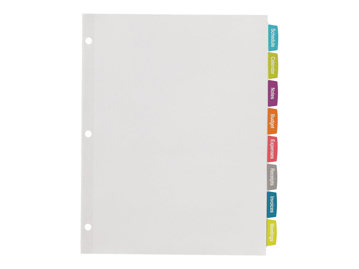 Avery Big Tab Printable Paper Dividers with White Labels, 8 Tabs, 4 Sets/Pack