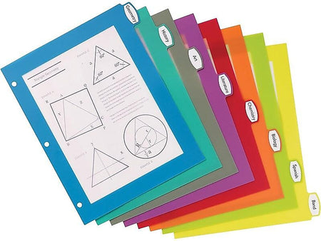 Avery Big Tab Ultralast Plastic Dividers with White Tab Labels, 8 Tabs, Multicolor