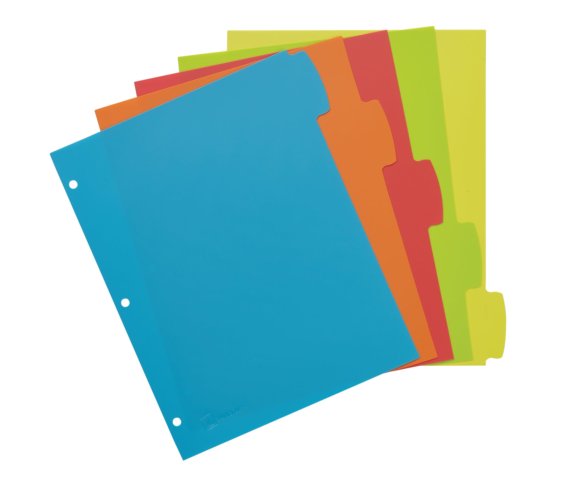 Avery Big Tab Write & Erase Plastic Dividers, 5 Tabs, Bright Multicolor