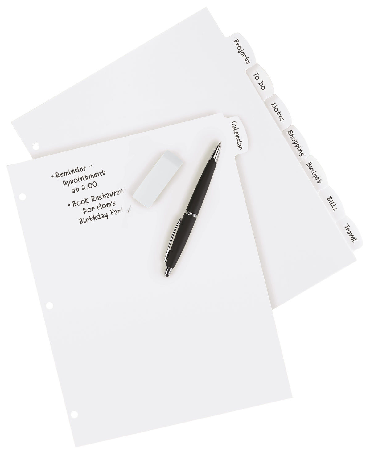 Avery Big Tab Write & Erase Plastic Dividers, 8 Tabs, White