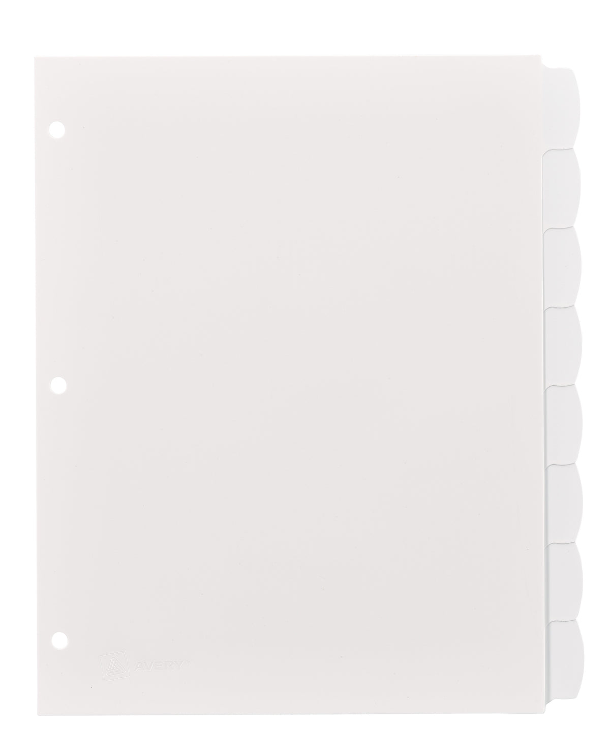 Avery Big Tab Write & Erase Plastic Dividers, 8 Tabs, White