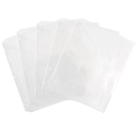 Avery Binder Pockets for 3-Ring Binders, Clear, Fits 8 1/2" x 11" Paper, 5/Pack