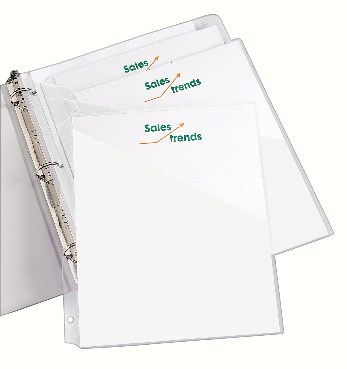 Avery Binder Pockets for 3-Ring Binders, Clear, Fits 8 1/2" x 11" Paper, 5/Pack