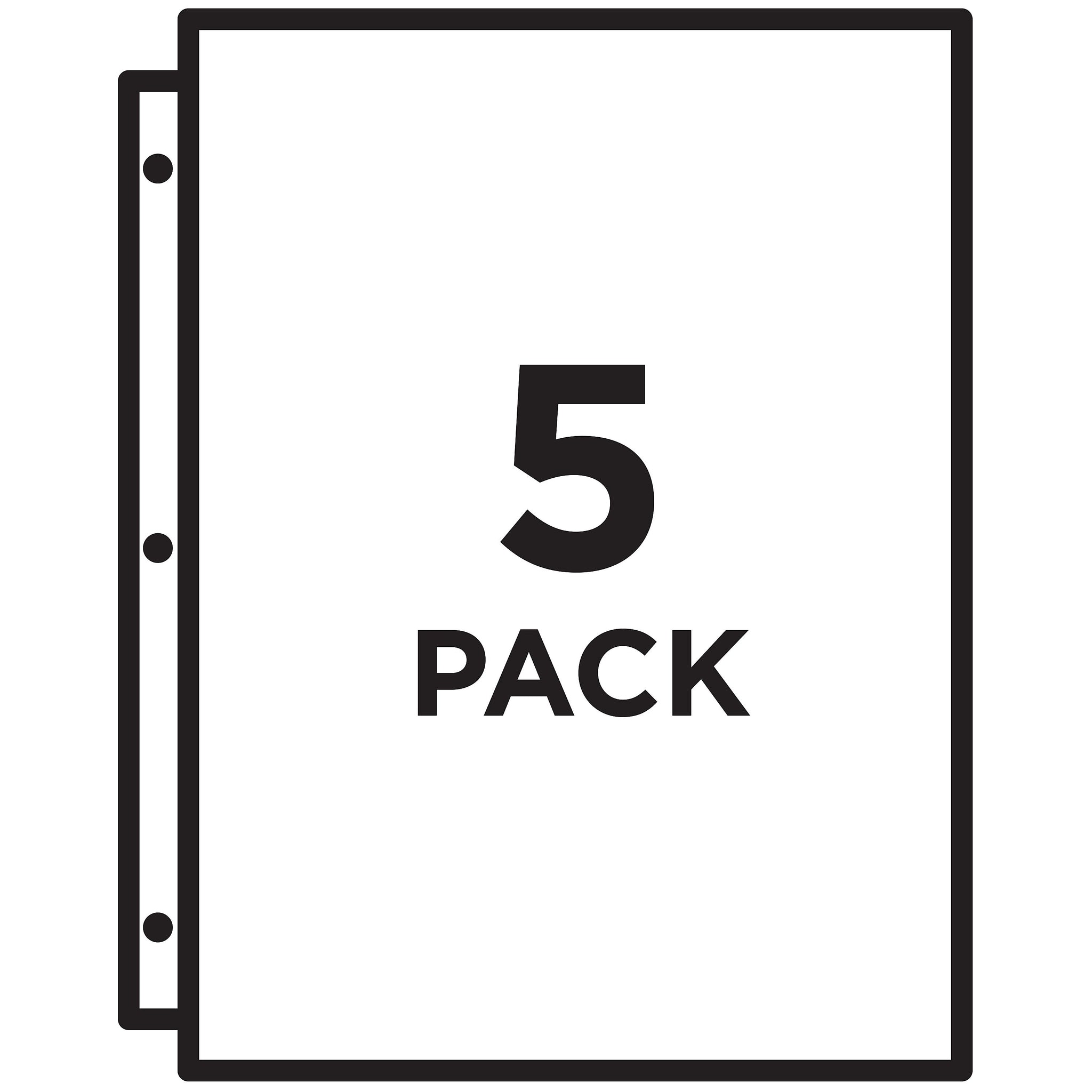 Avery Binder Pockets for 3-Ring Binders, Clear, Fits 8 1/2