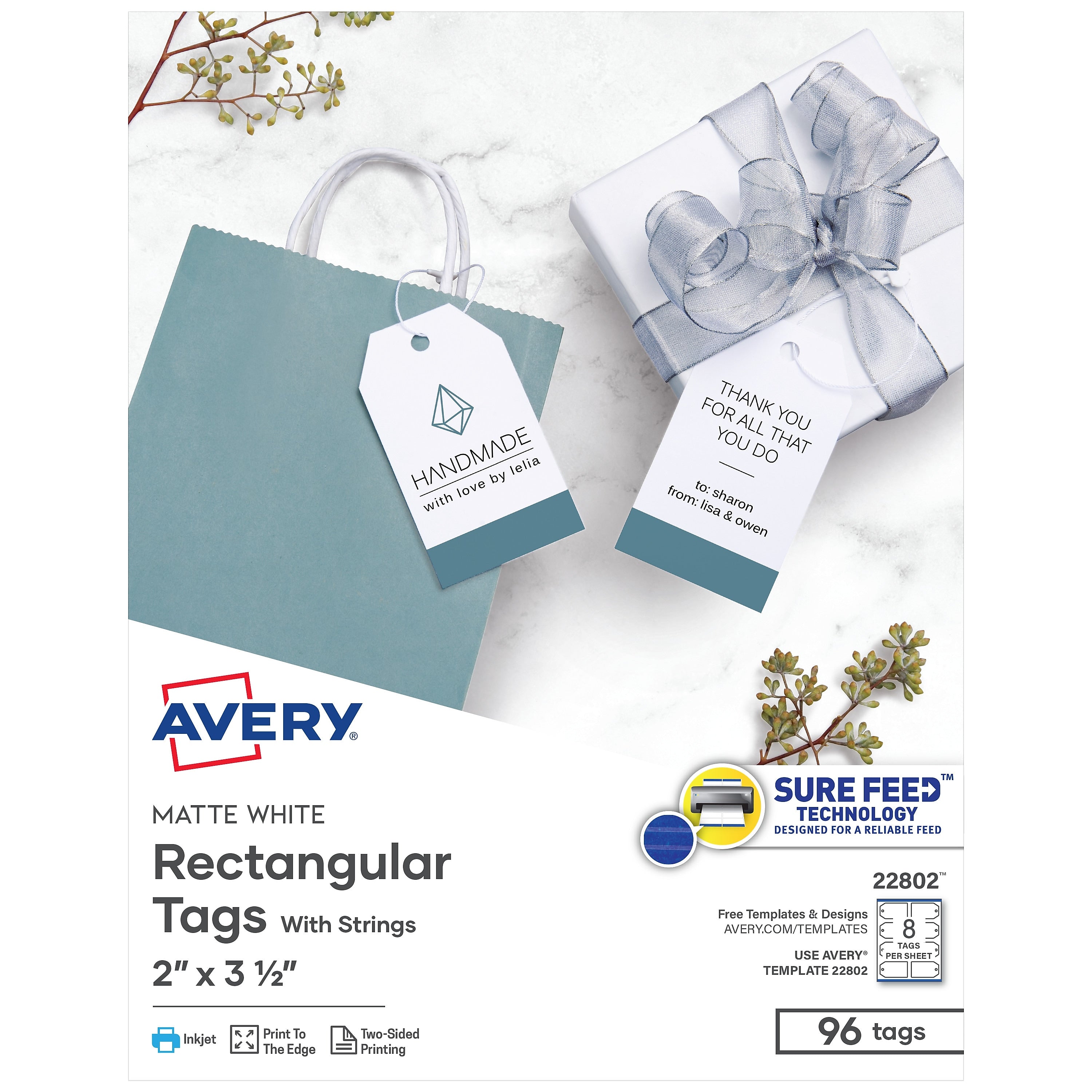 Avery Blank Price, Gift & Merchandise Printable Tag, 2