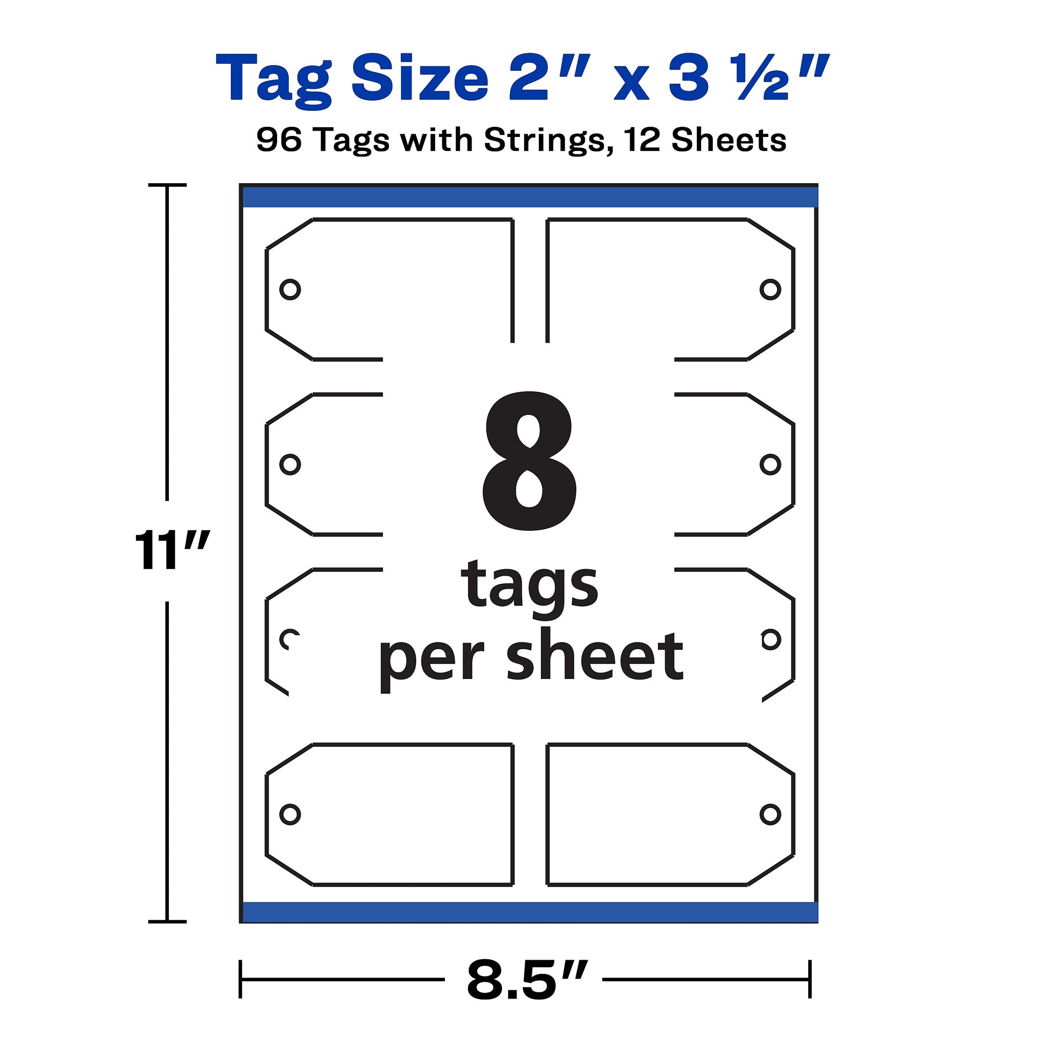Avery Blank Price, Gift & Merchandise Printable Tag, 2