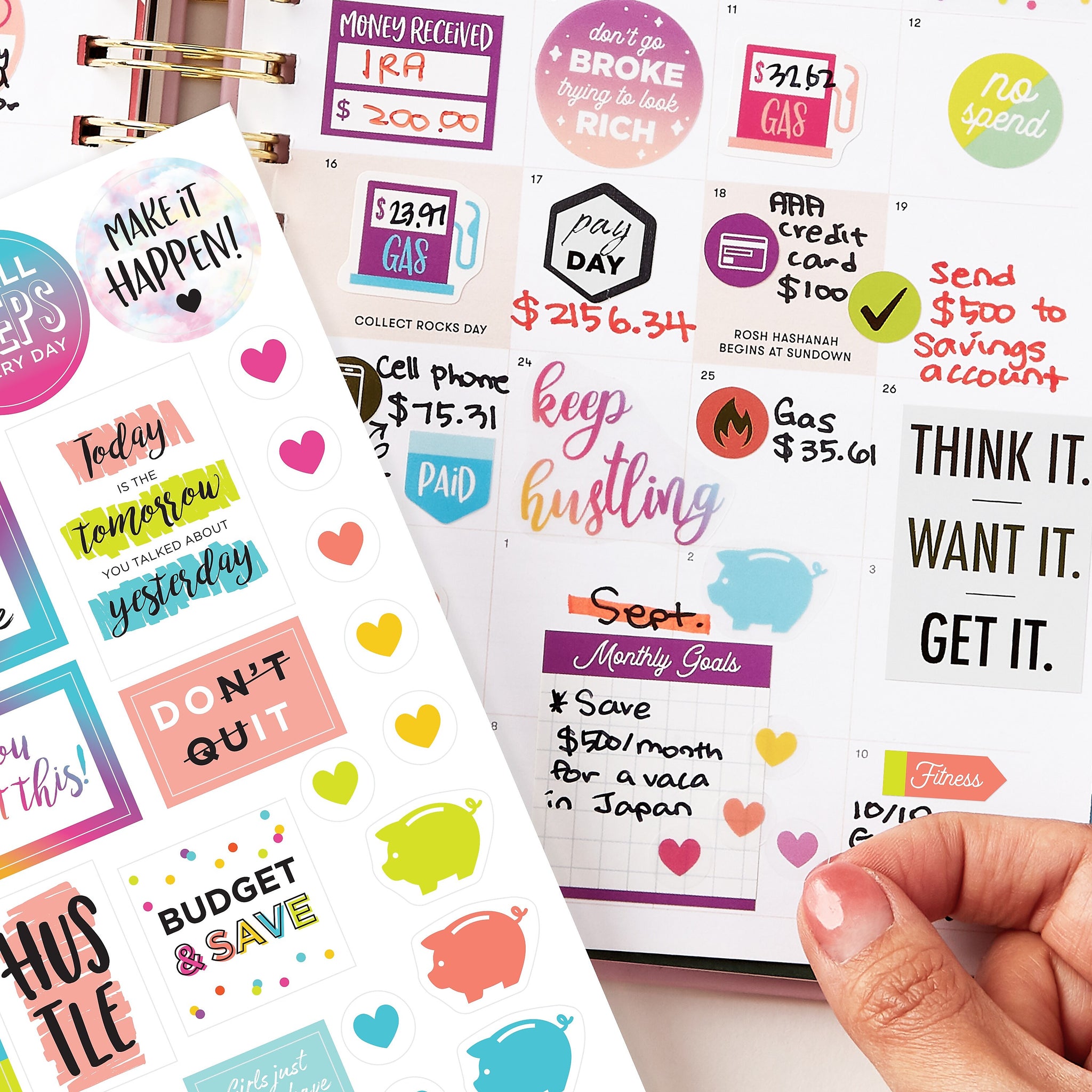 Avery Budget Planner Stickers Pack, 1,230 Stickers, Expense Tracker and Finance Planner Sticker Sheets