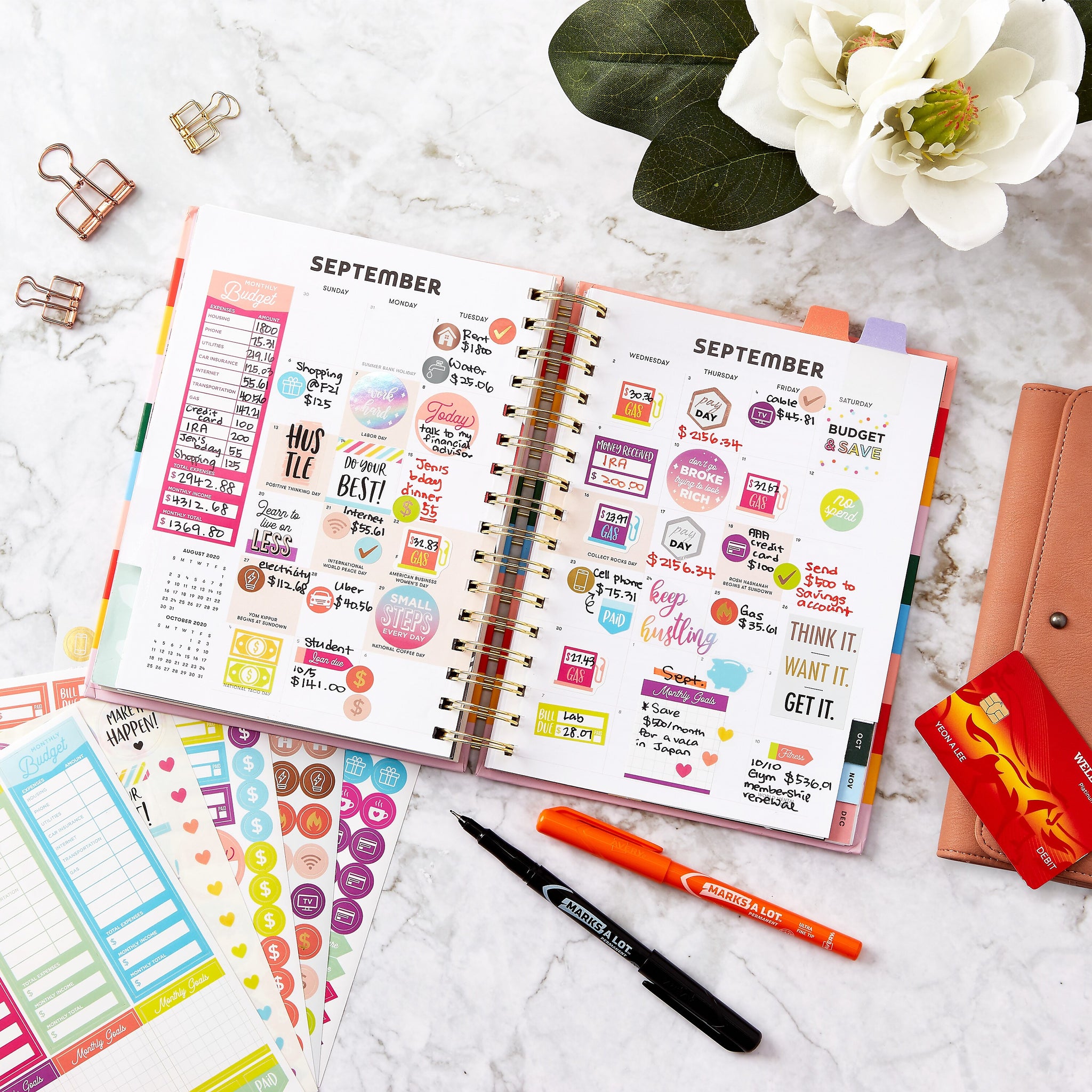 Avery Budget Planner Stickers Pack, 1,230 Stickers, Expense Tracker and Finance Planner Sticker Sheets