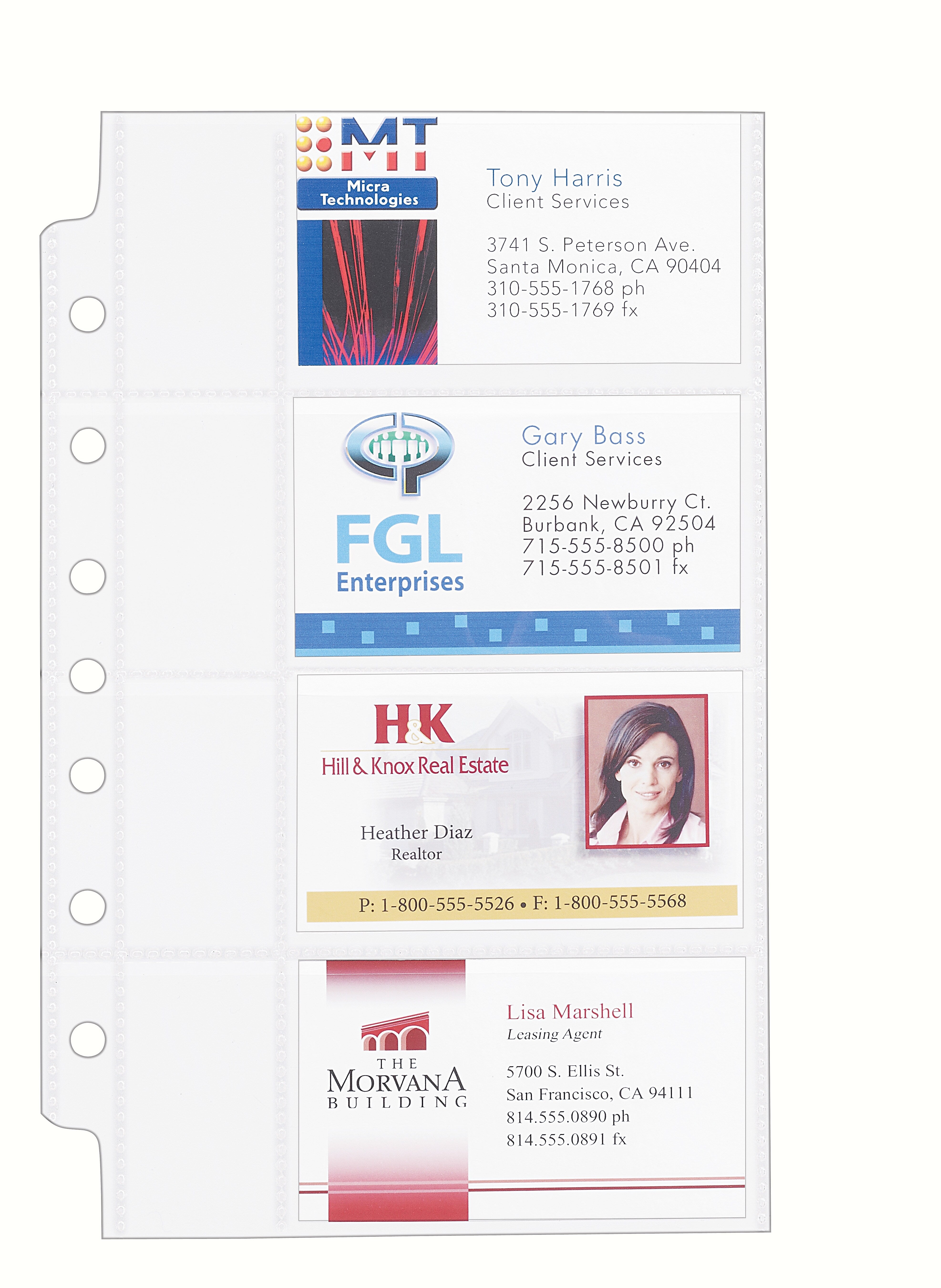 Avery Business Card Pages, 40-Card Capacity, Clear, 5/Pack