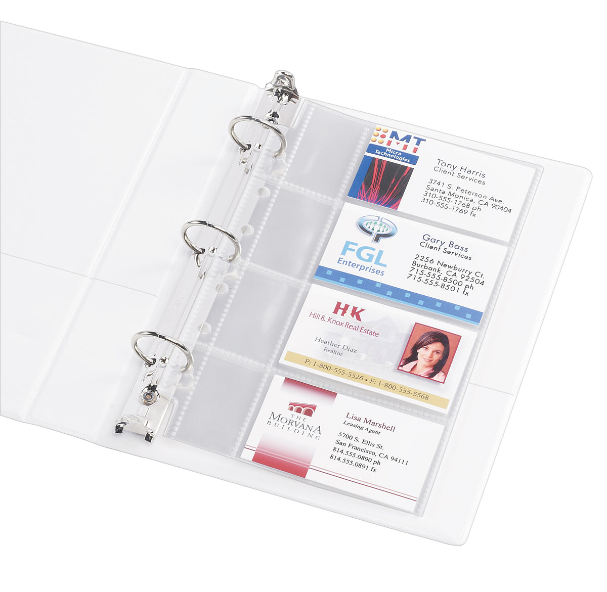 Avery Business Card Pages, 40-Card Capacity, Clear, 5/Pack