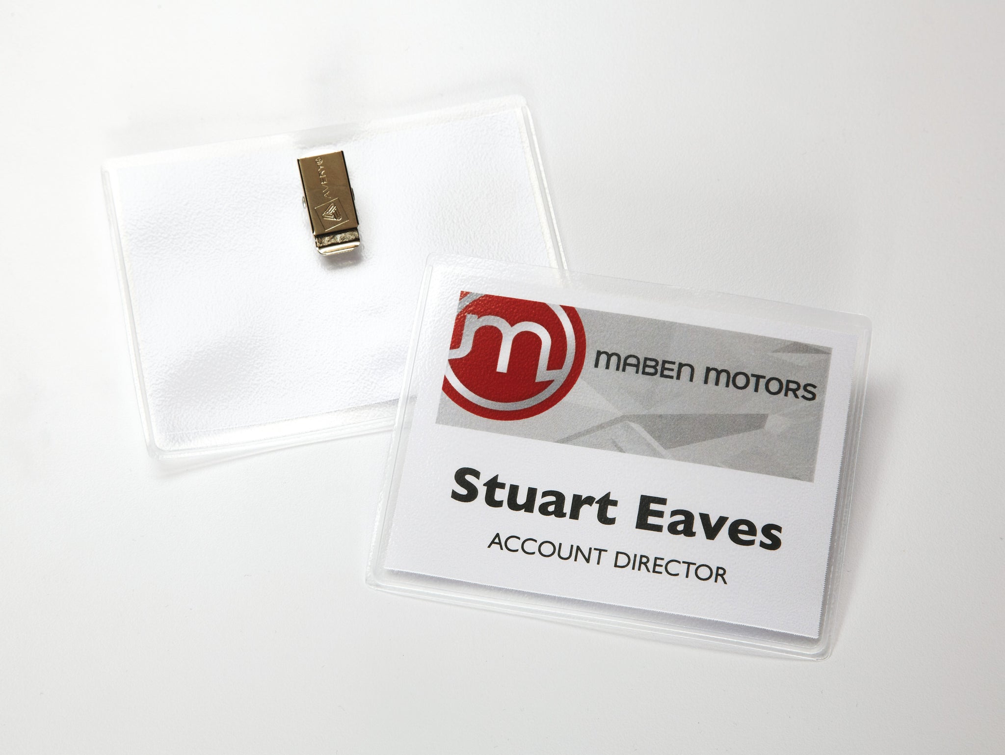 Avery Clip Style Laser/Inkjet Name Badge Kit, 3
