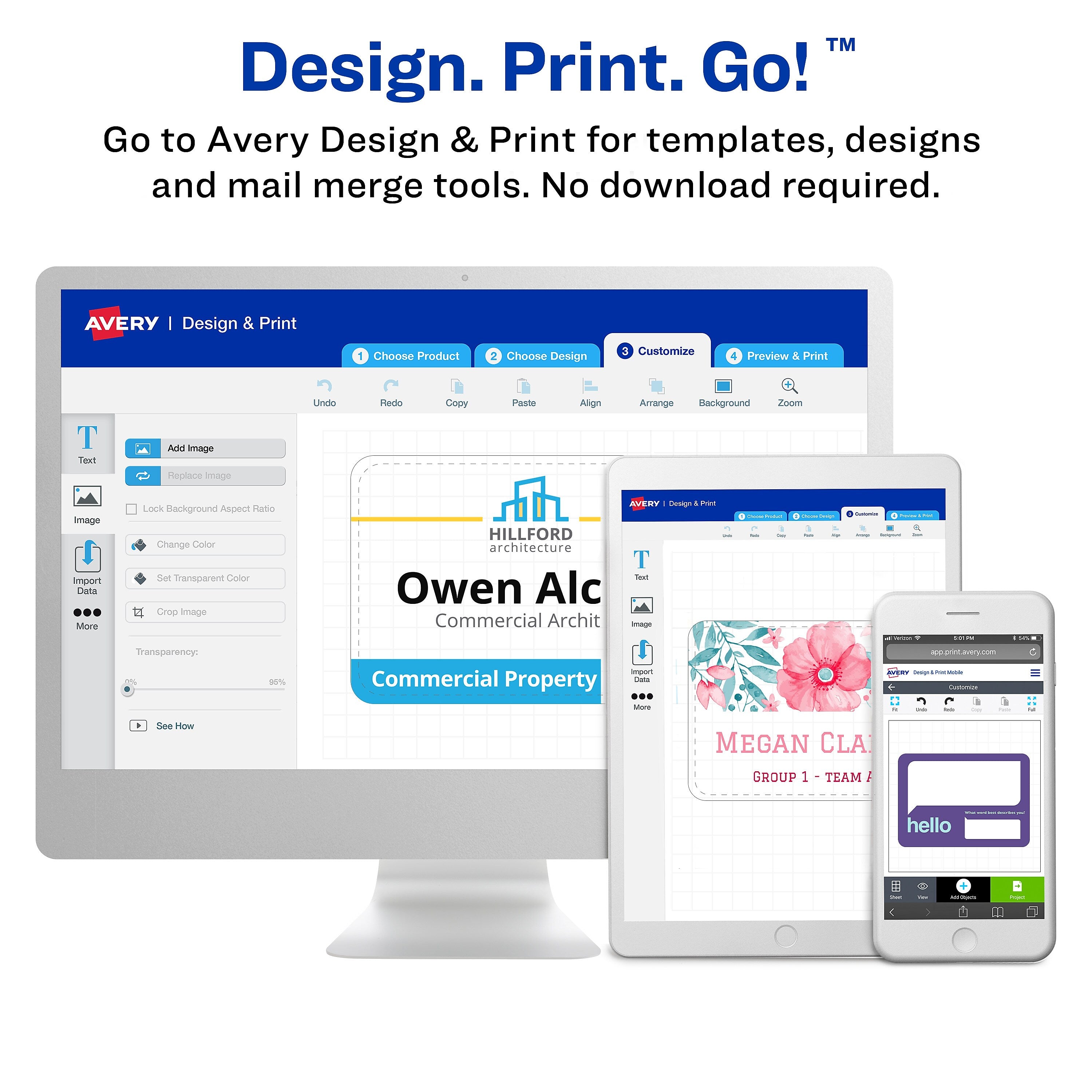 Avery Clip Style Laser/Inkjet Name Badge Kit, 3