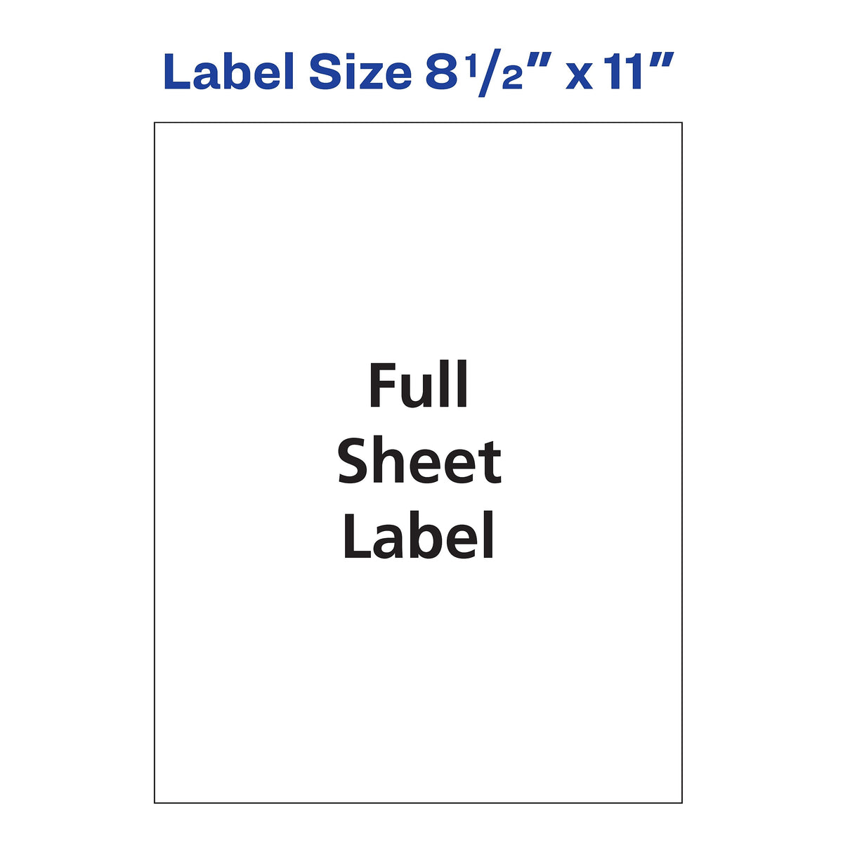 Avery Copier Shipping Labels, 8-1/2" x 11", White, 1 Label/Sheet, 100 Sheets/Box