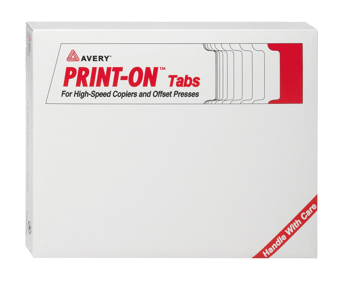 Avery Copier Tab Dividers, Double Reverse Collated, 5-Tab, White, 30 Sets/Box