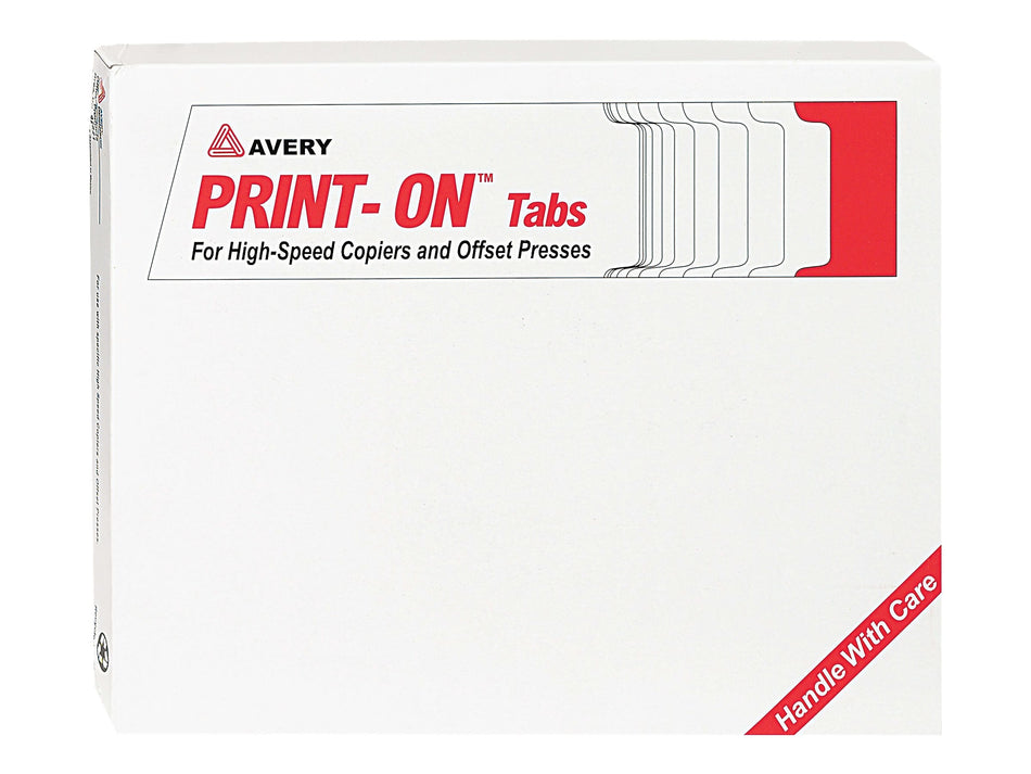 Avery Copier Tab Dividers, Single Reverse Collated, 5-Tab, White, 30 Sets/Box