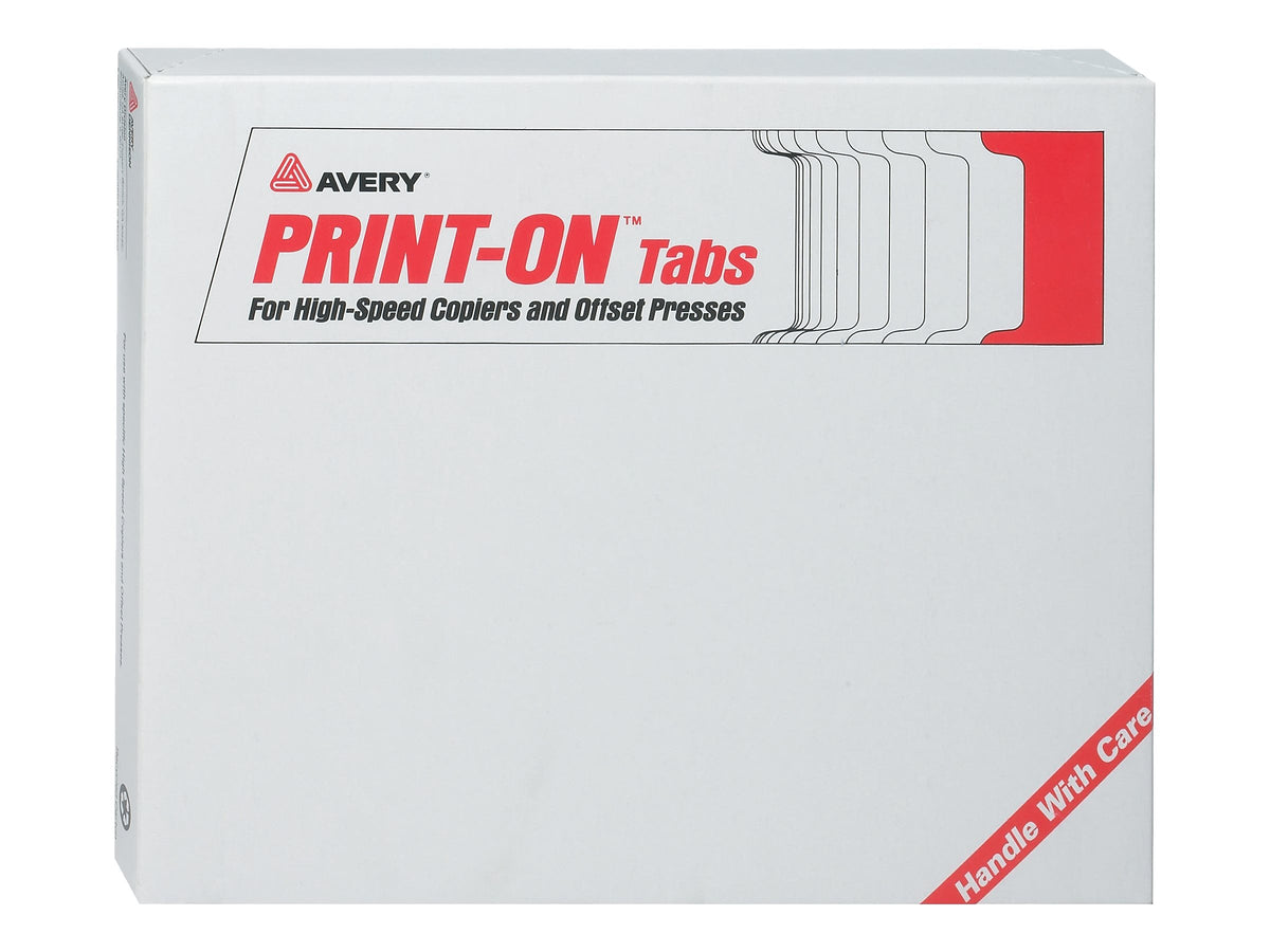 Avery Copier Tab Dividers, Unpunched, 5 Tab, White, 30 Sets/Box