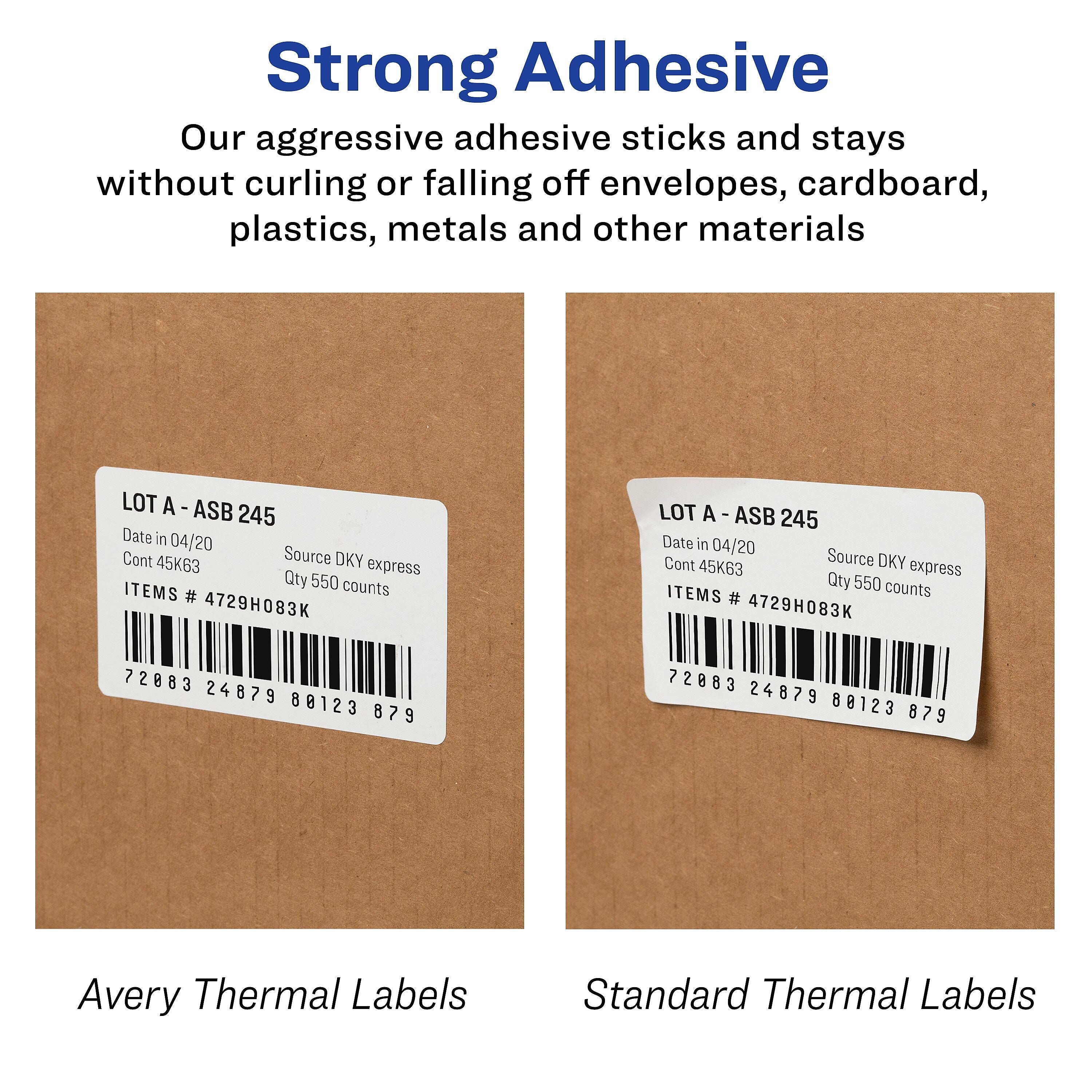 Avery Direct Thermal Roll Address Labels, 1-1/8