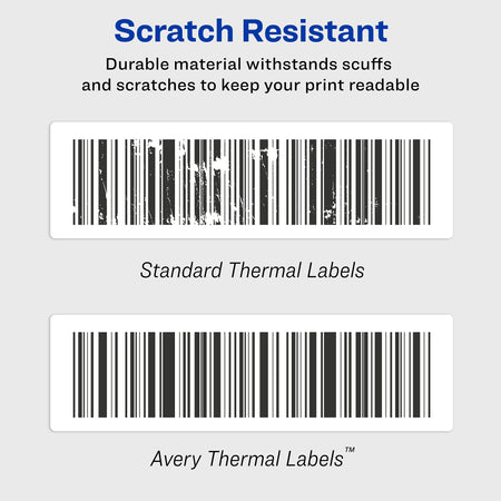 Avery Direct Thermal Roll Multipurpose Labels, 1-1/8" x 3-1/2", Clear, 120 Labels /Roll, 1 Roll/Box