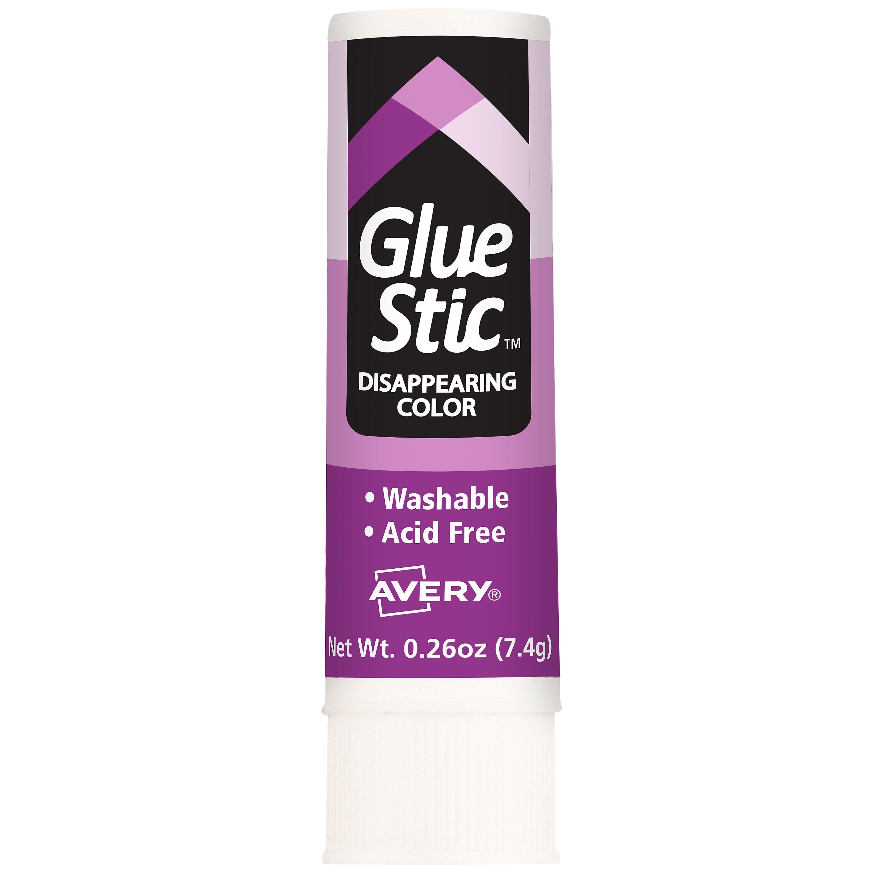 Avery Disappearing Glue Sticks, 0.26 oz., Purple