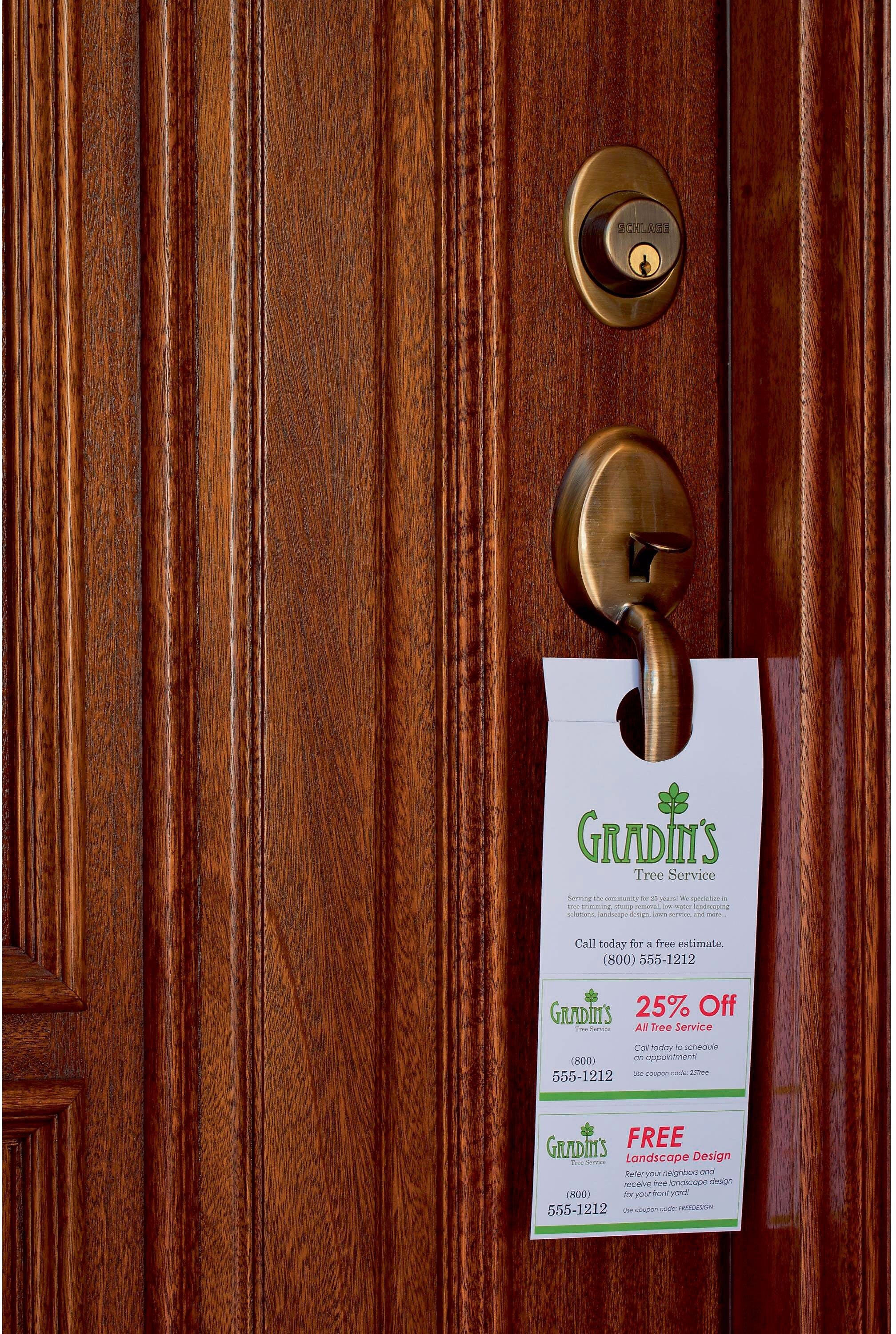 Avery Door Hangers with Tear-Away Cards, 4 1/4