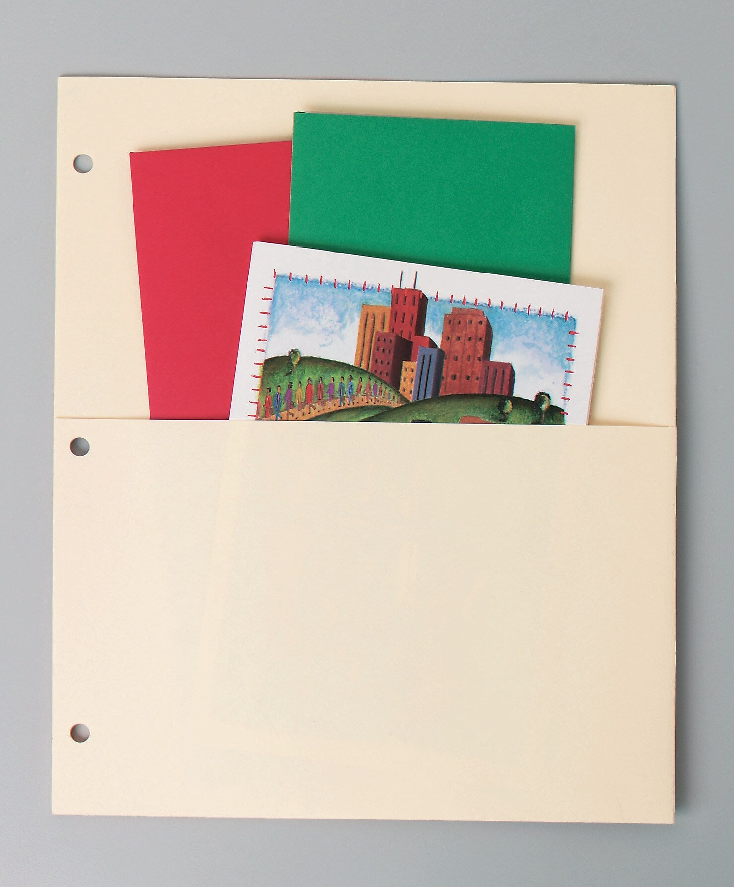 Avery Double Pocket Paper Dividers, Untabbed, Manila, 5 Dividers/Pack