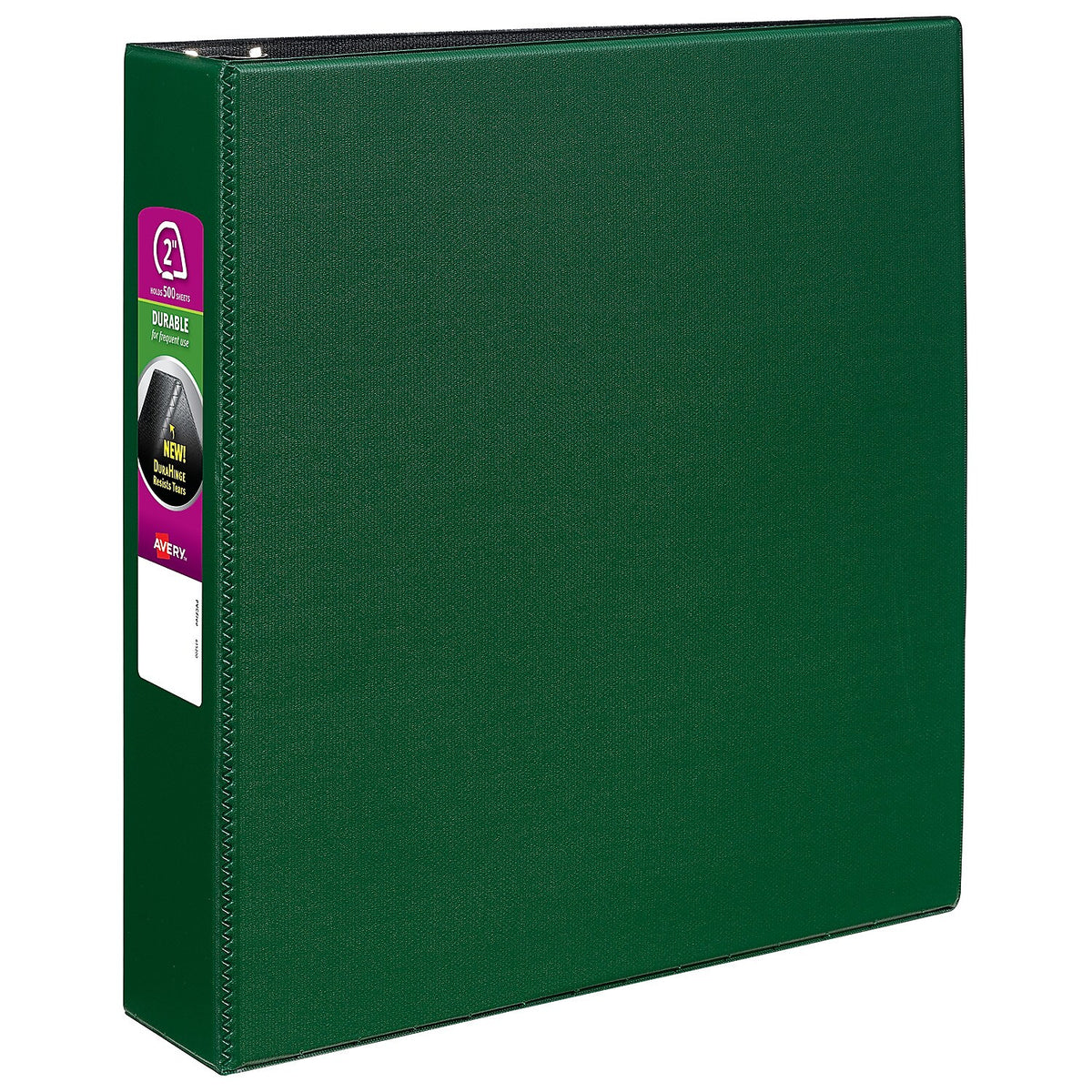 Avery Durable 2" 3-Ring Non-View Binders, Slant Ring, Green