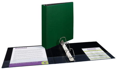 Avery Durable 2" 3-Ring Non-View Binders, Slant Ring, Green